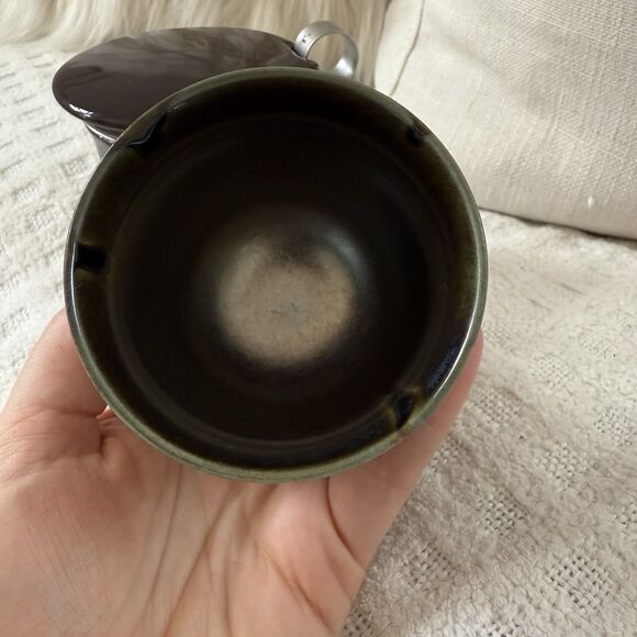 Teavana Japanese Tea Cup Set of 2 Bronze Oil Slick Metallic Ibushi Smoky Japan - Picture 5 of 15
